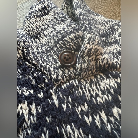 Gymboree 
Navy blue and white/ivory shawl collar sweater - Picture 5 of 5